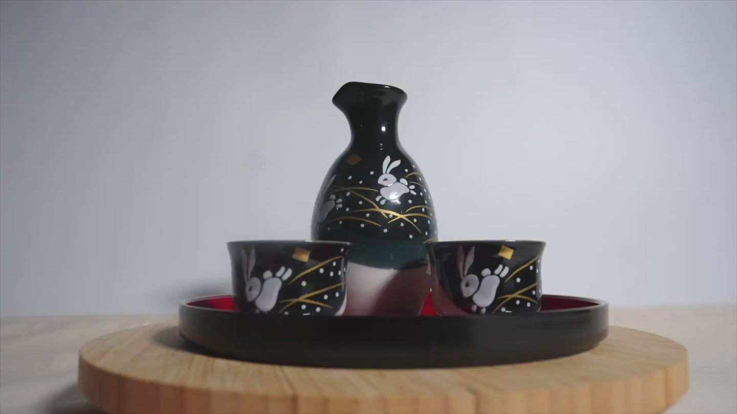 Jumping Rabbit Sake Set